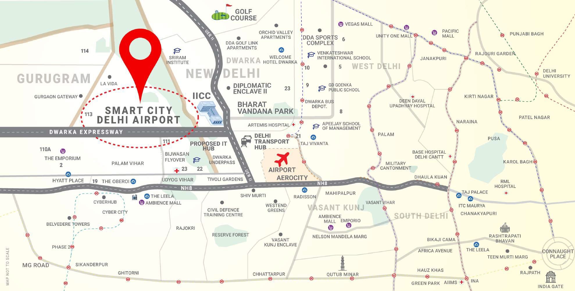 M3M The Tree of Life Sector 111 location map
