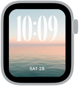 lakefront light Apple Watch face preview 5 featuring gradient, modern, and spring.
