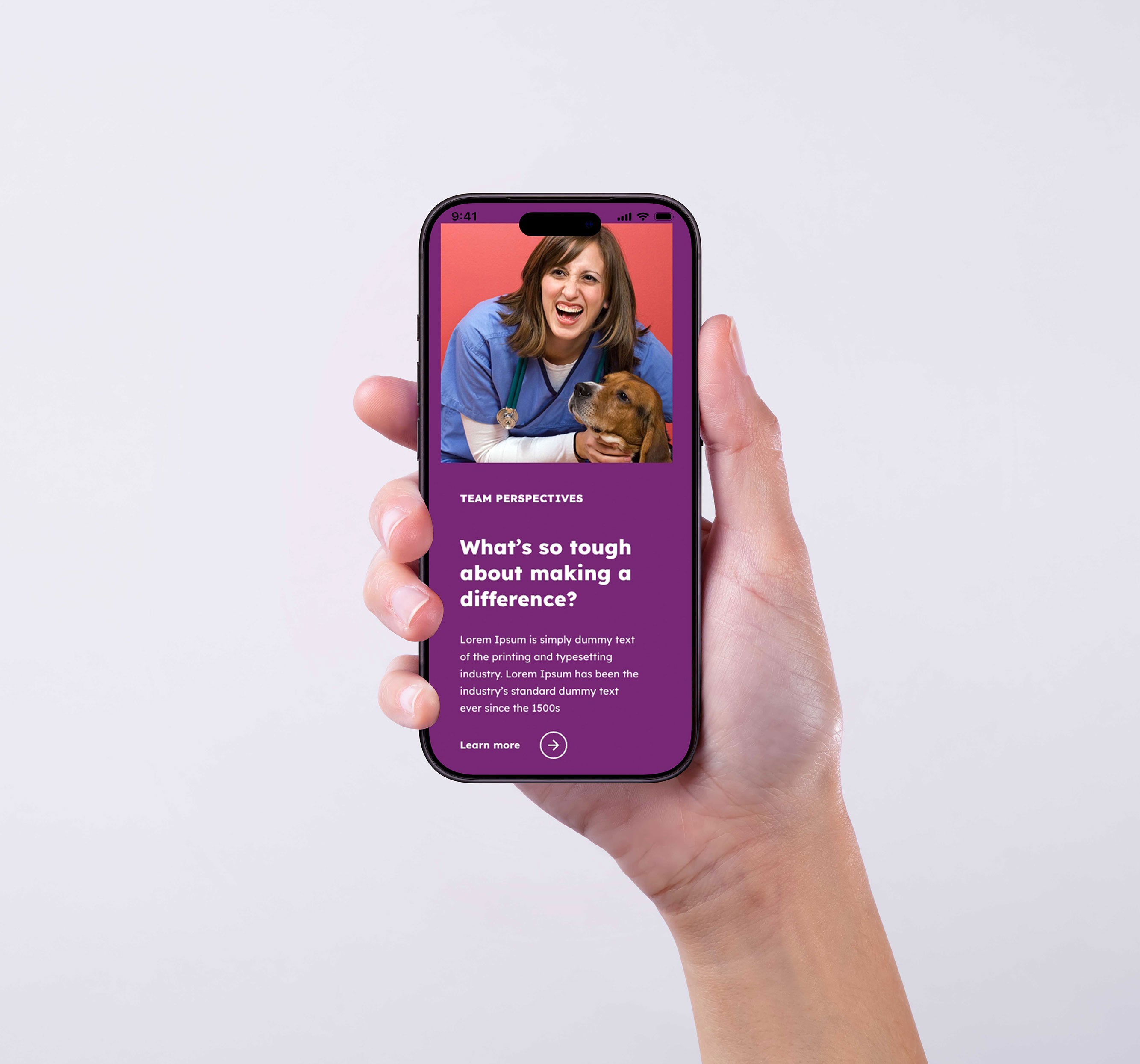 Design work example of PCH's recrutment collateral as a brochure