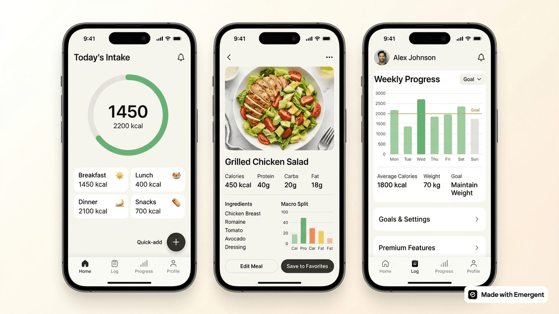 Meal Calorie Tracker App Made with Emergent