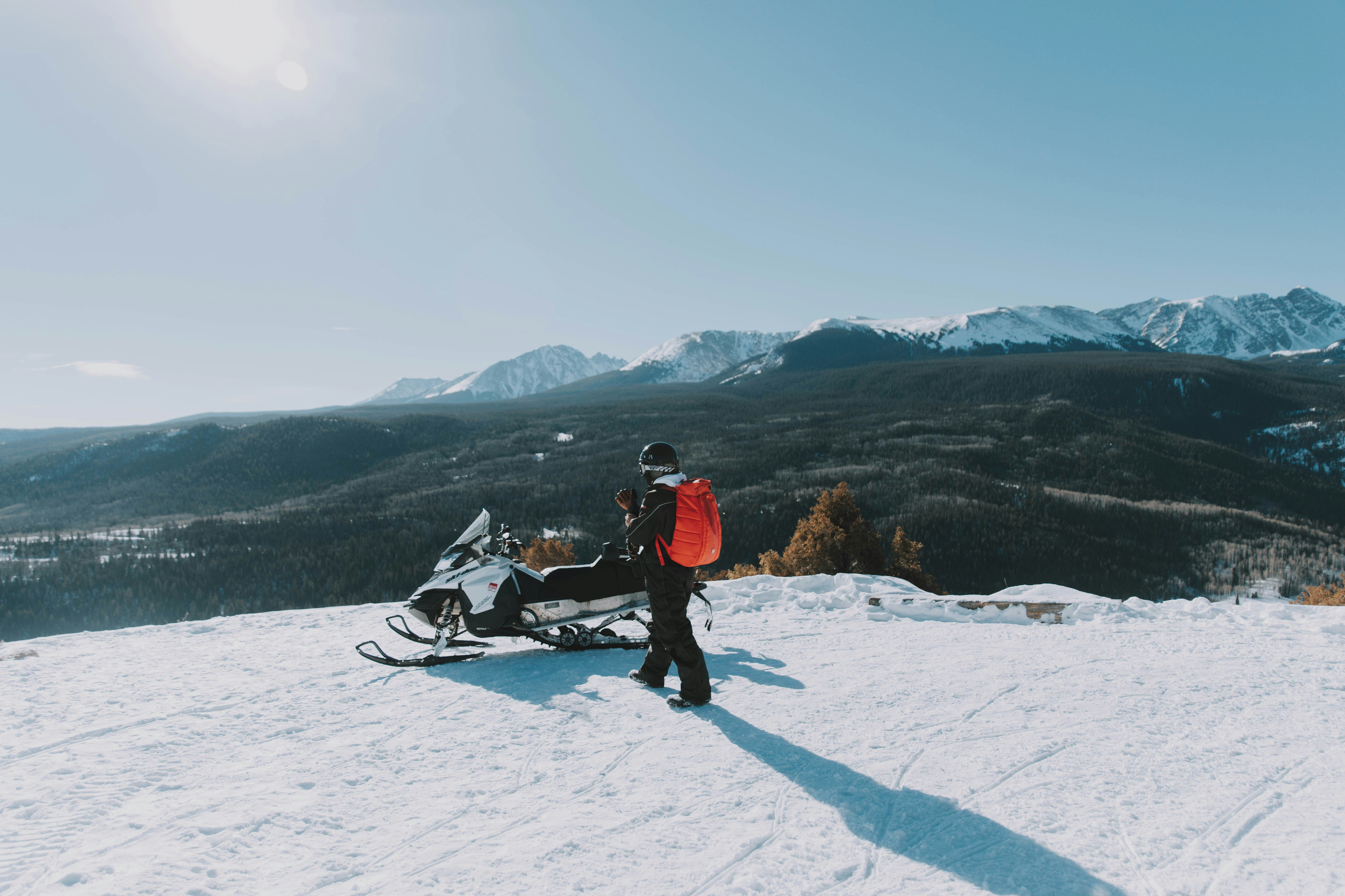 snowmobile in snow 