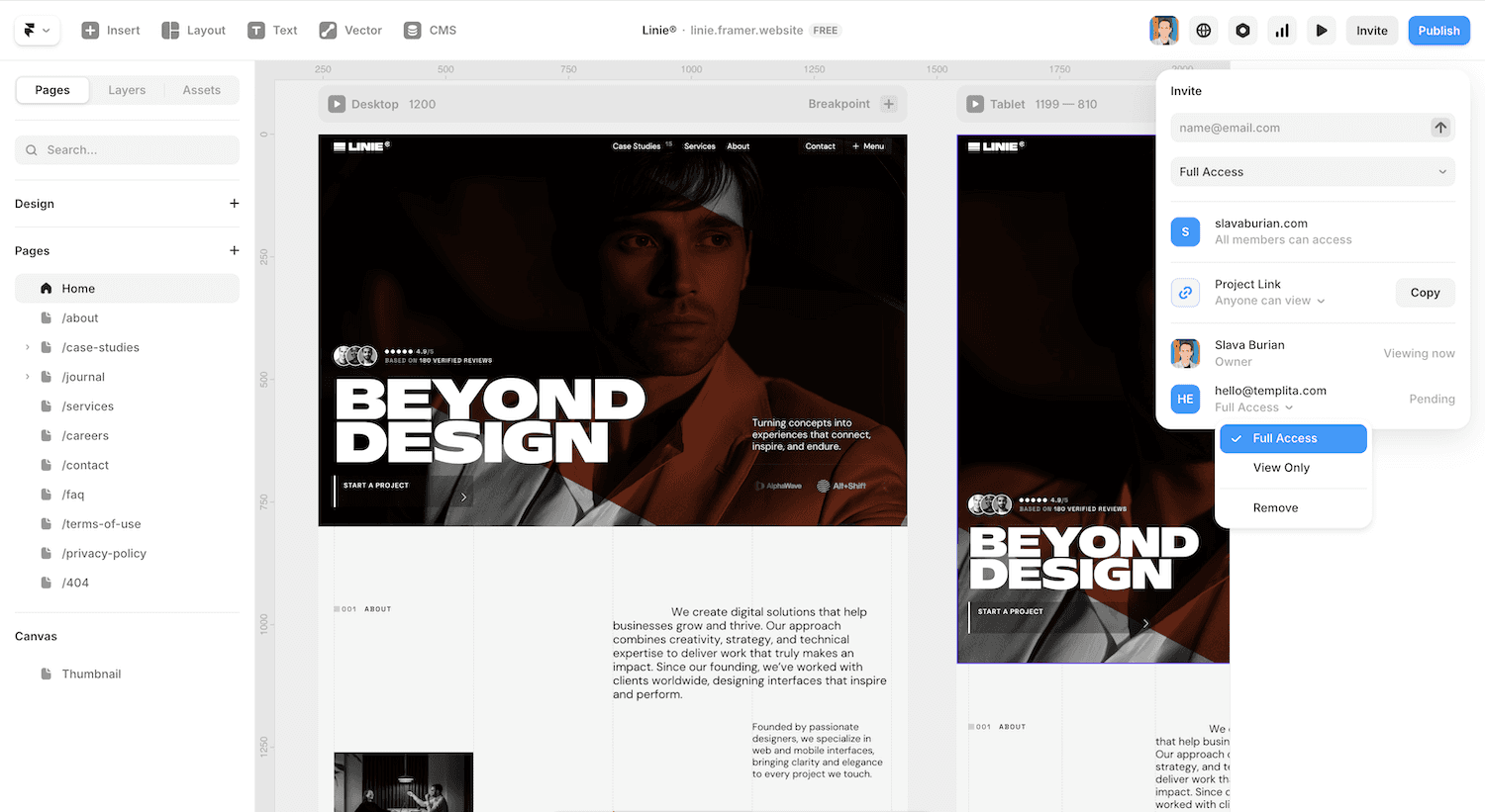 framer editors and viewers