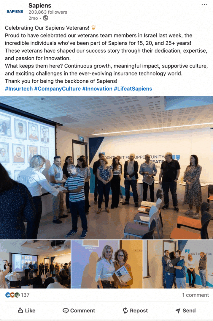 Marketing Spotlight: Sapiens social media marketing