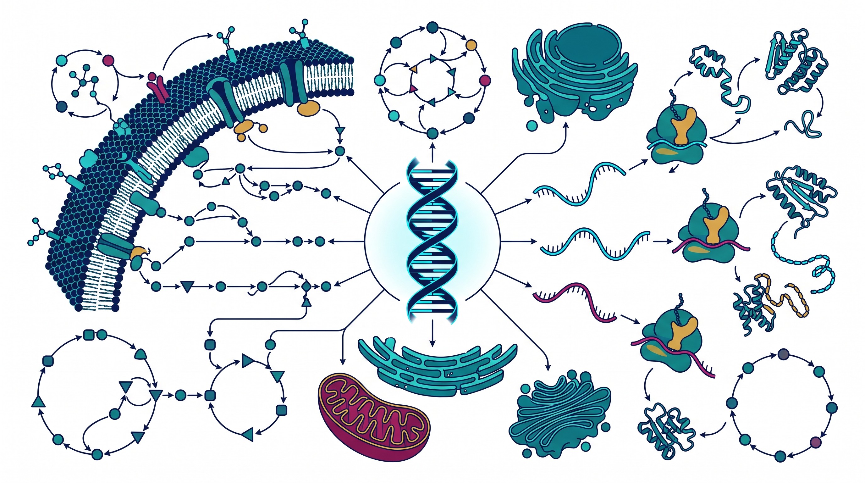 DNA to cell biology concept map