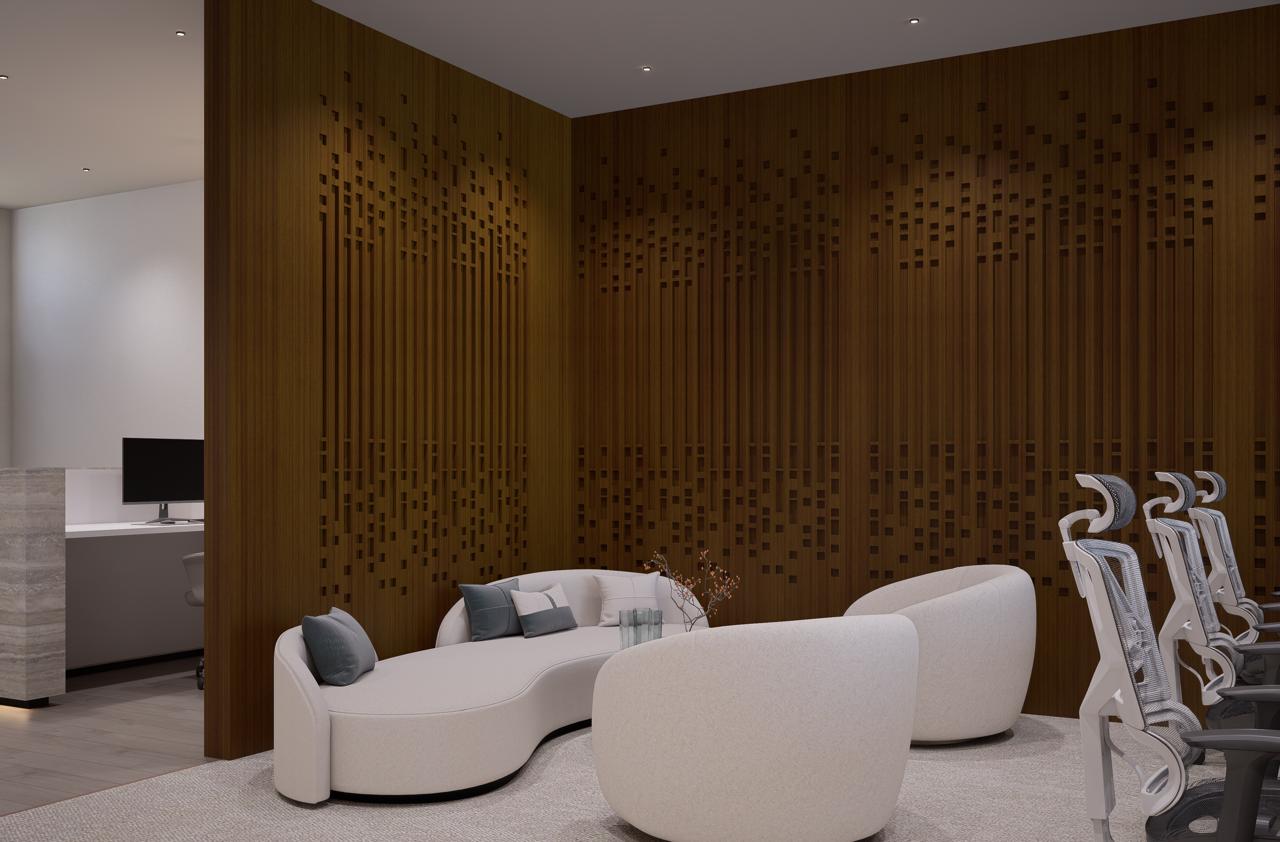 Comfortable lounge space within an office offering PRO Services in Dubai.