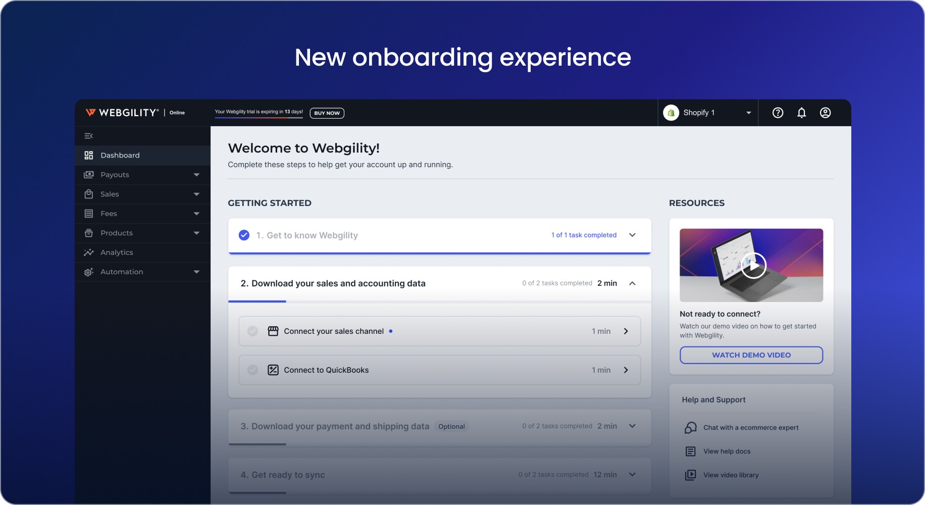 Modern designed sign-up landing page