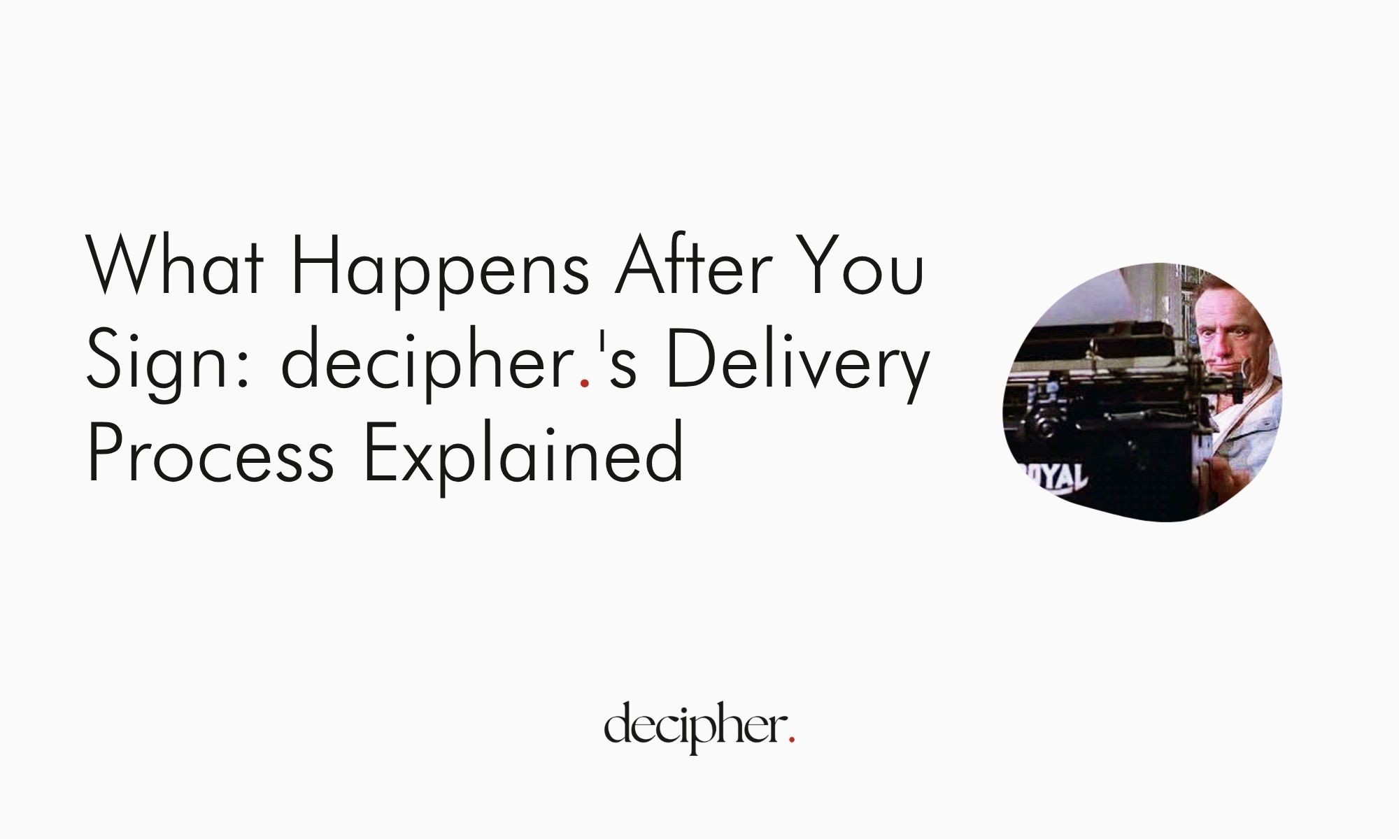 cover for the delivery process