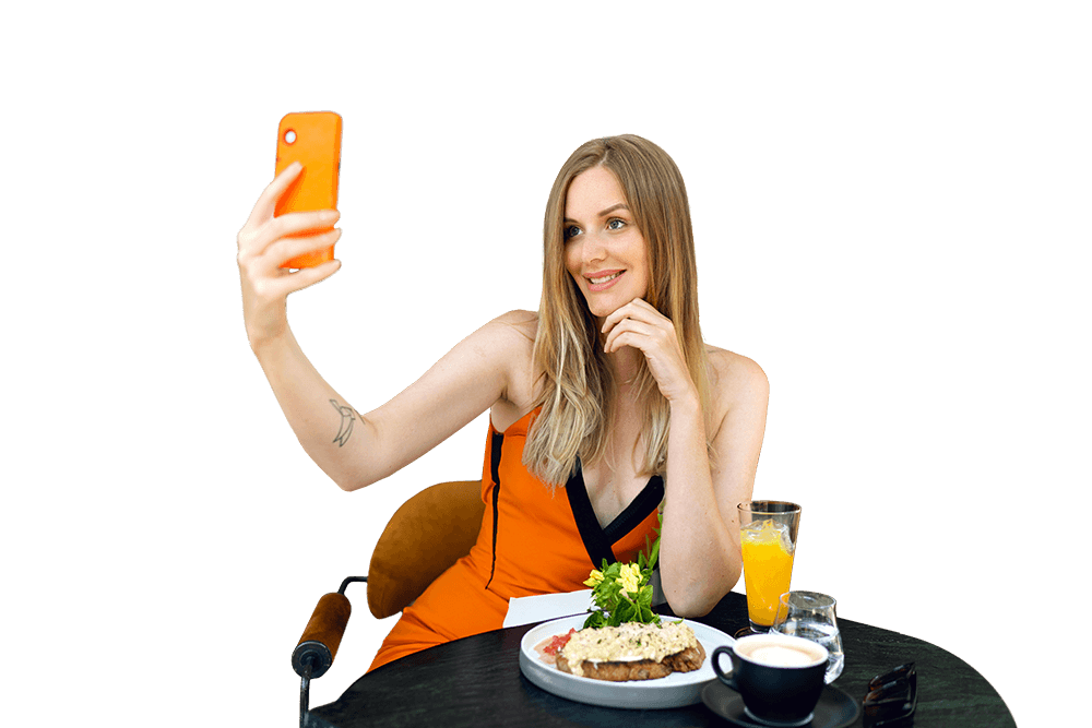 Woman using a mobile phone