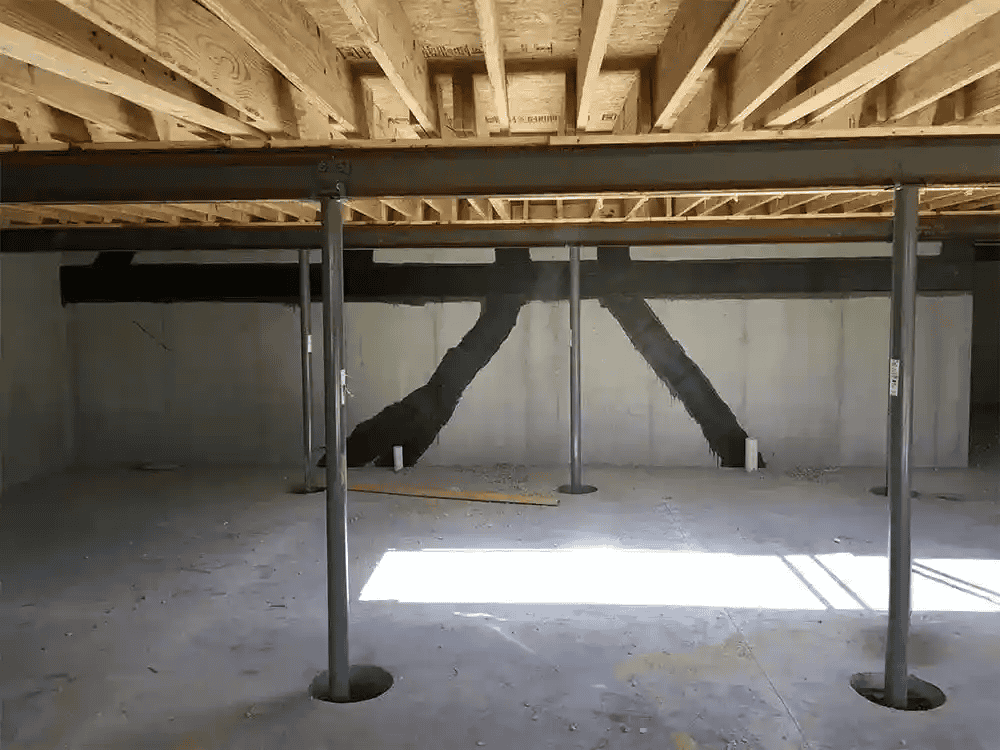 carbon fiber crack repair and basement bracing