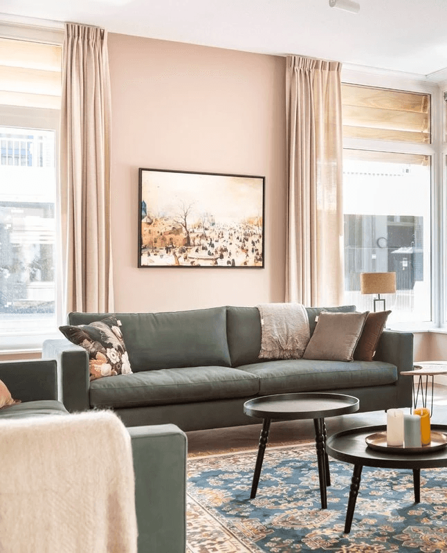 groene bank vintage kleed zithoek