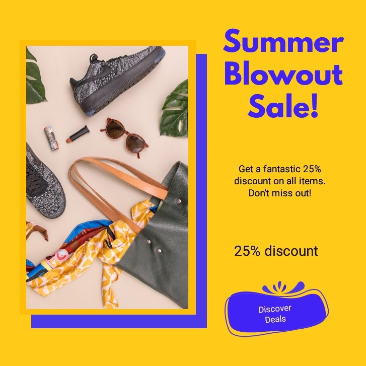 Amazon A+ banner for fashion summer sale generated with Sivi AI