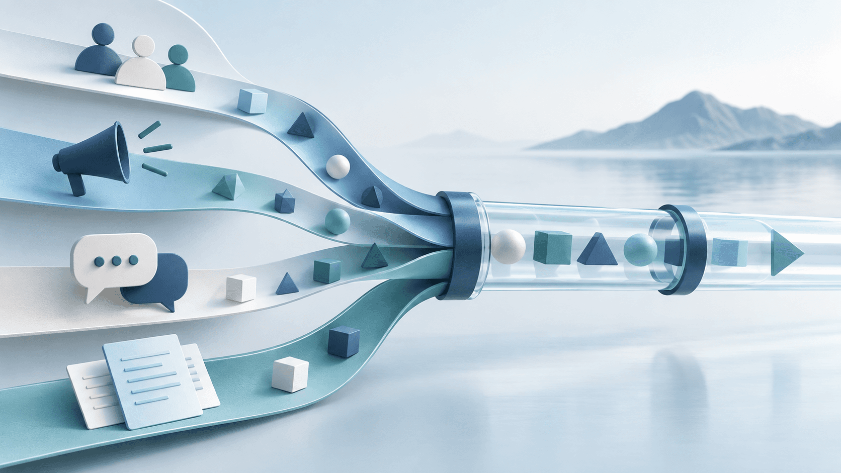 Editorial illustration of several distinct opportunity paths converging into a focused independent-work pipeline.