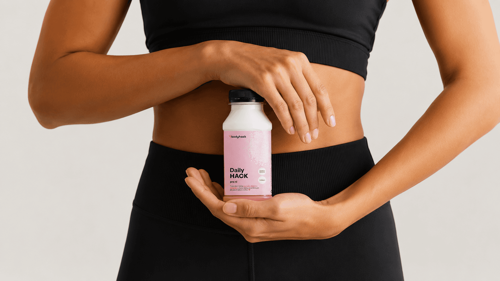 Bodyhack beverage variants showing the gender-specific nutritional packaging system