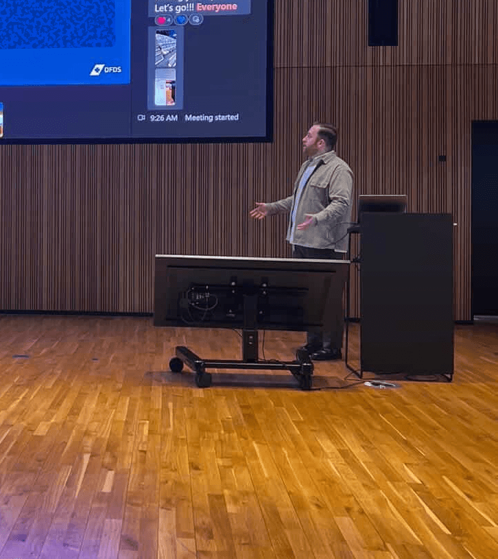 Portrait of portfolio creator – back view