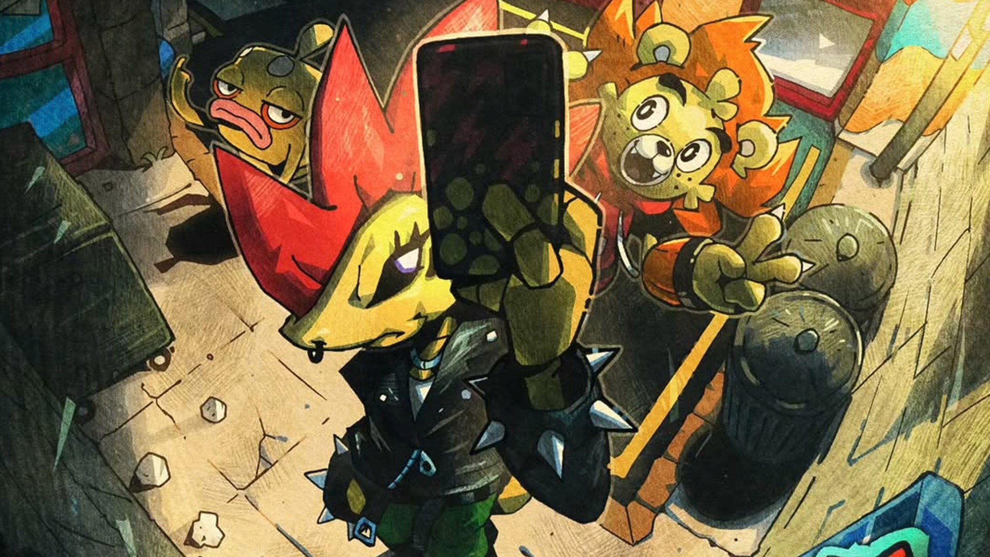 Digital Painting of an animal taking a selfie