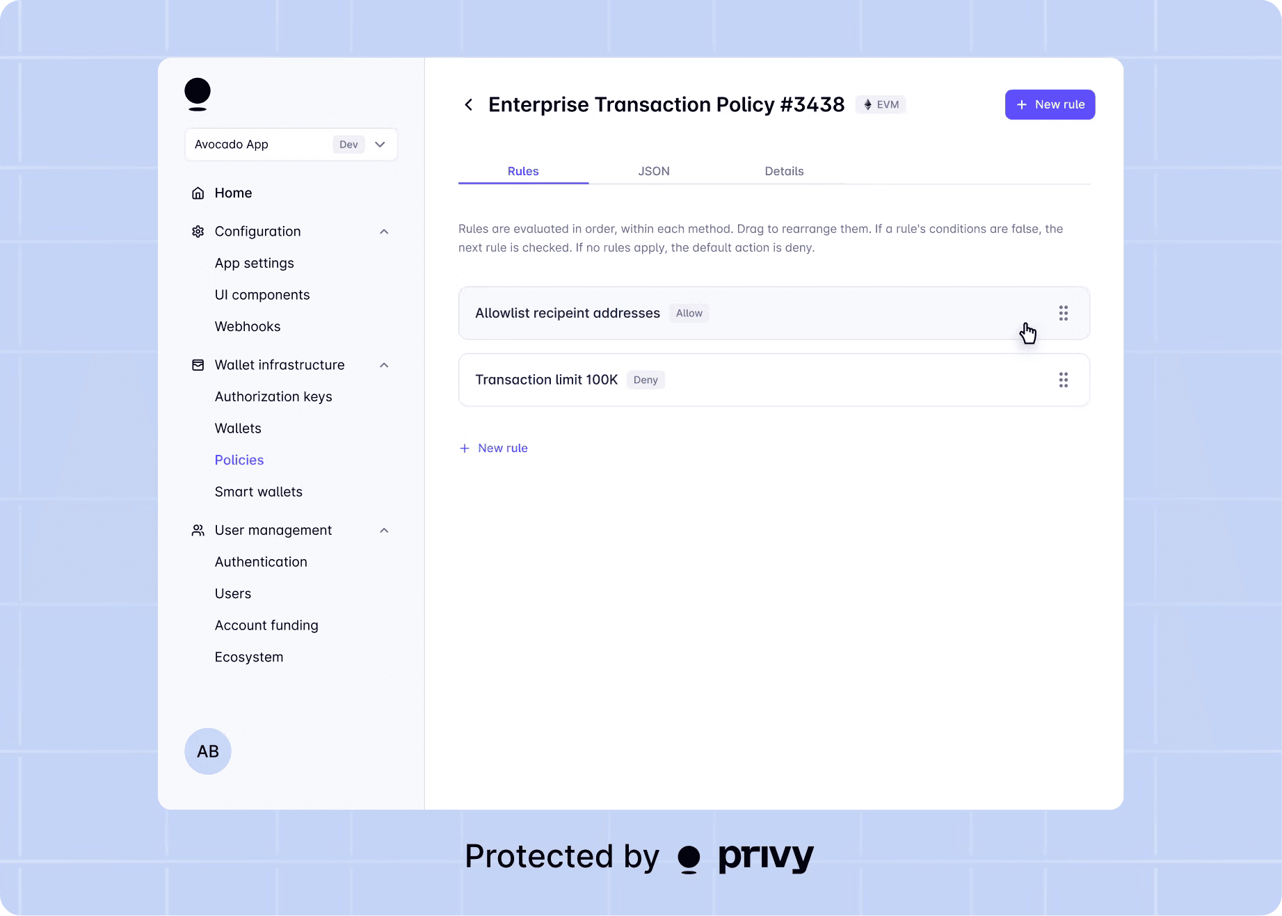 Privy programmable key management