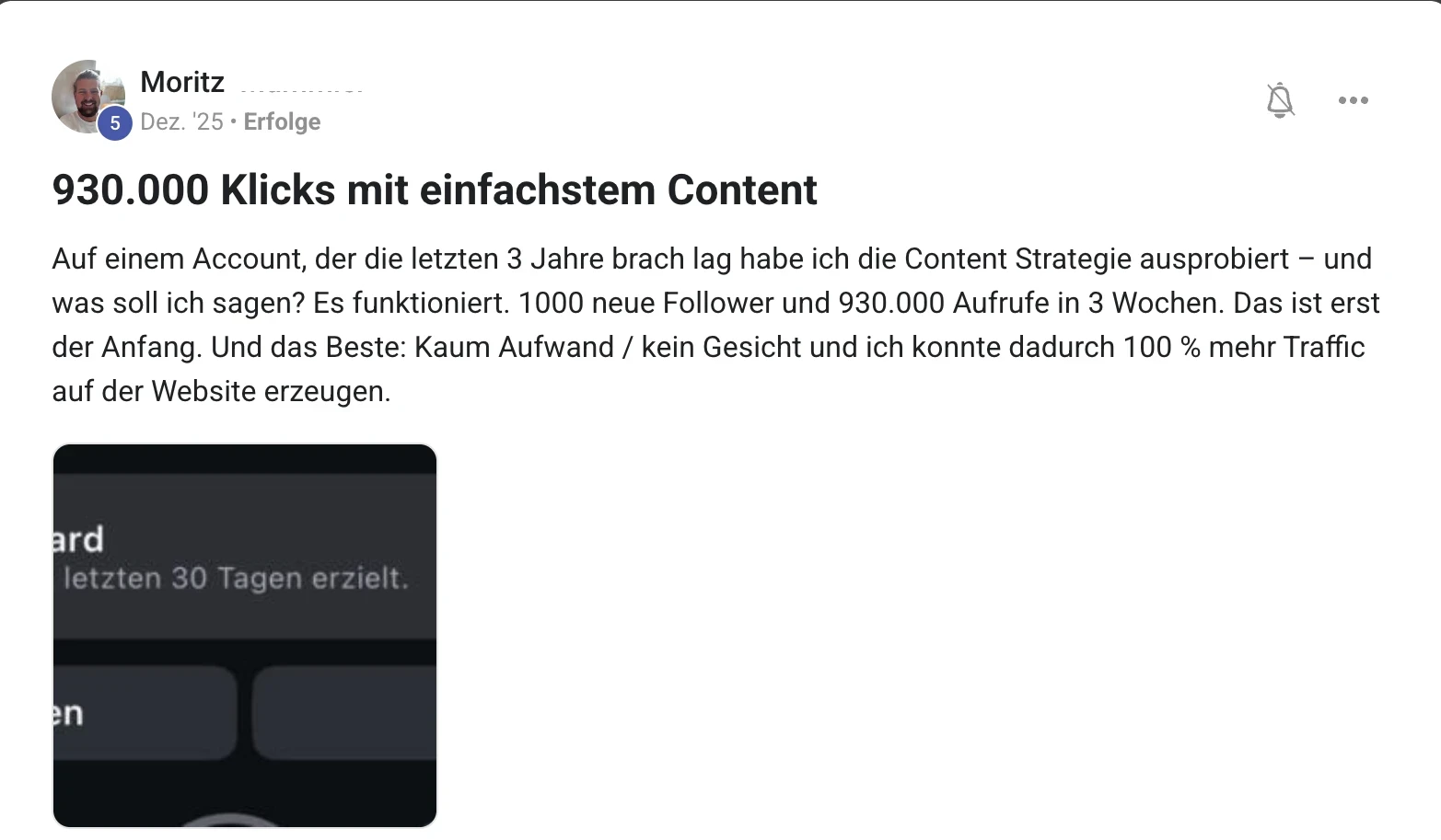 Kundenstimme KI Creator Akademie: Moritz erzielt 930.000 Aufrufe und 1.000 Follower in drei Wochen