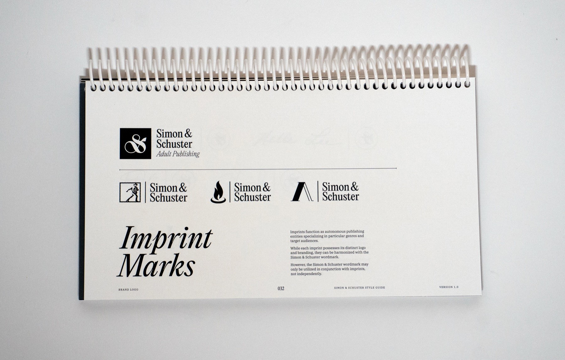 Simon & Schuster brand guidelines spread 31