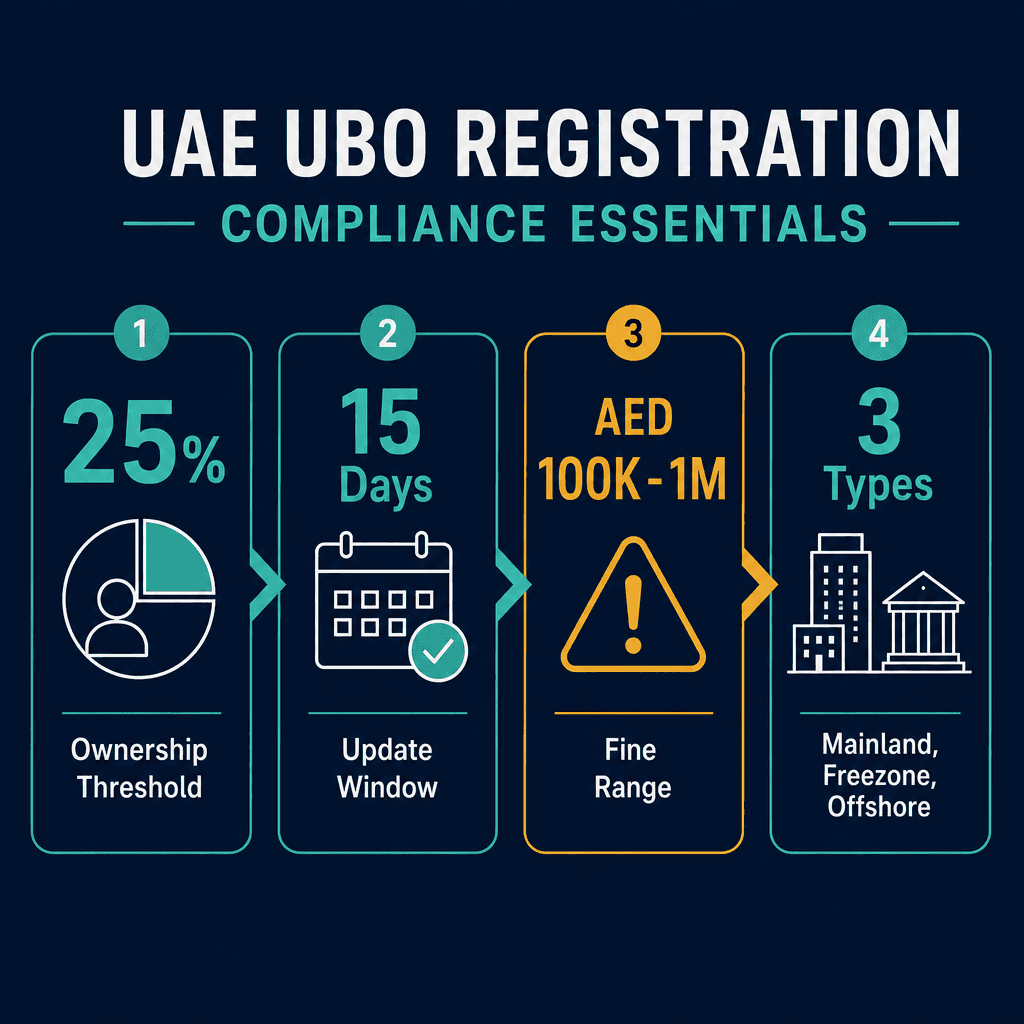 Infographic: Ultimate Beneficial Owner Registration UAE - Complete Compliance Guide