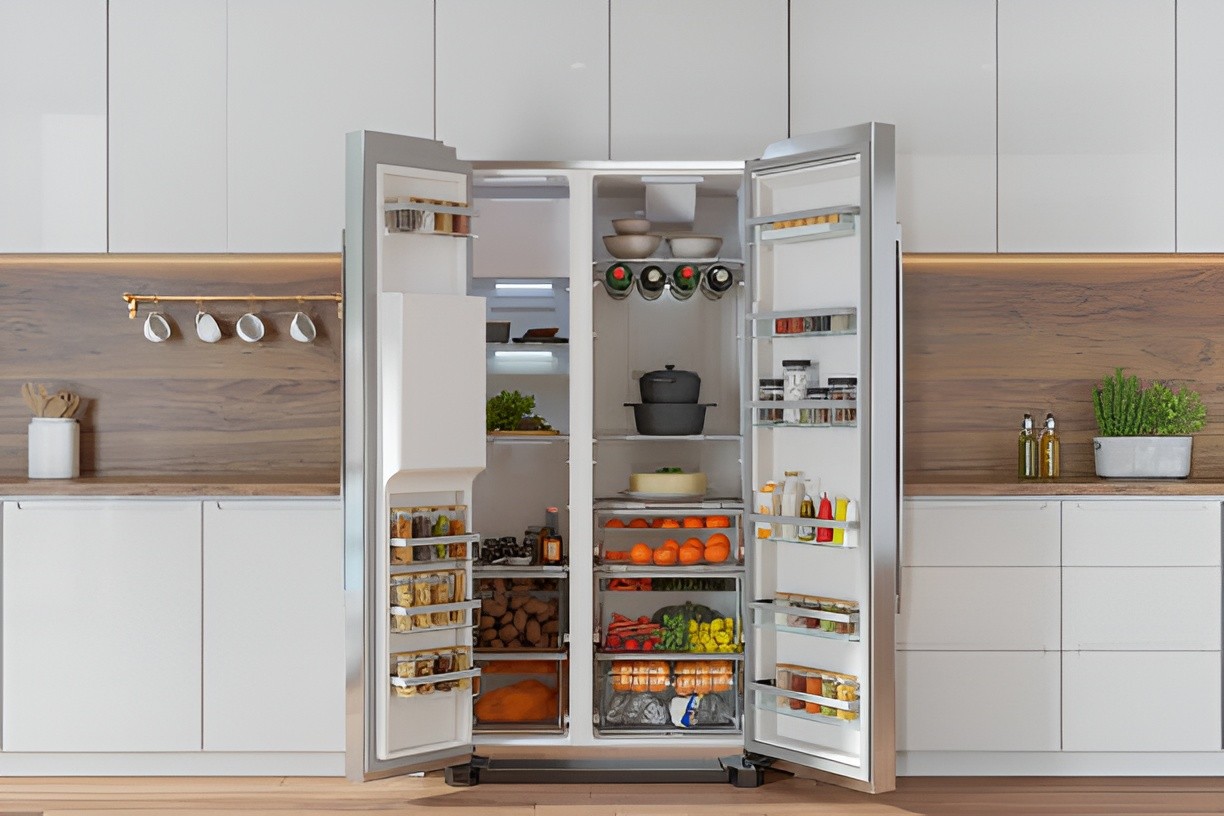open refrigerator door after being fixed