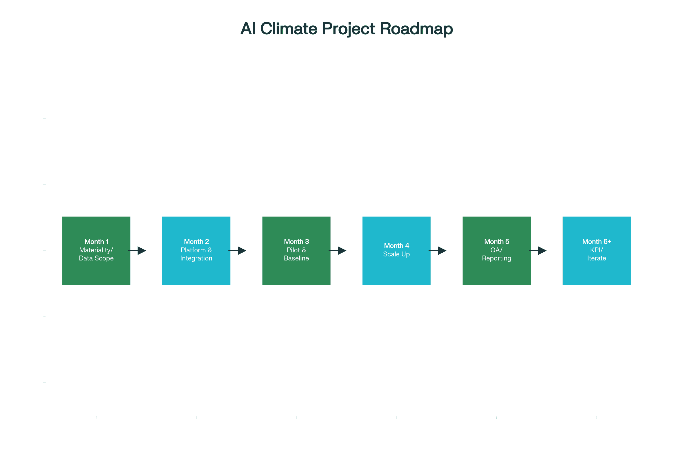 6-Month AI Climate/Sustainability Project Implementation Timeline (2025)