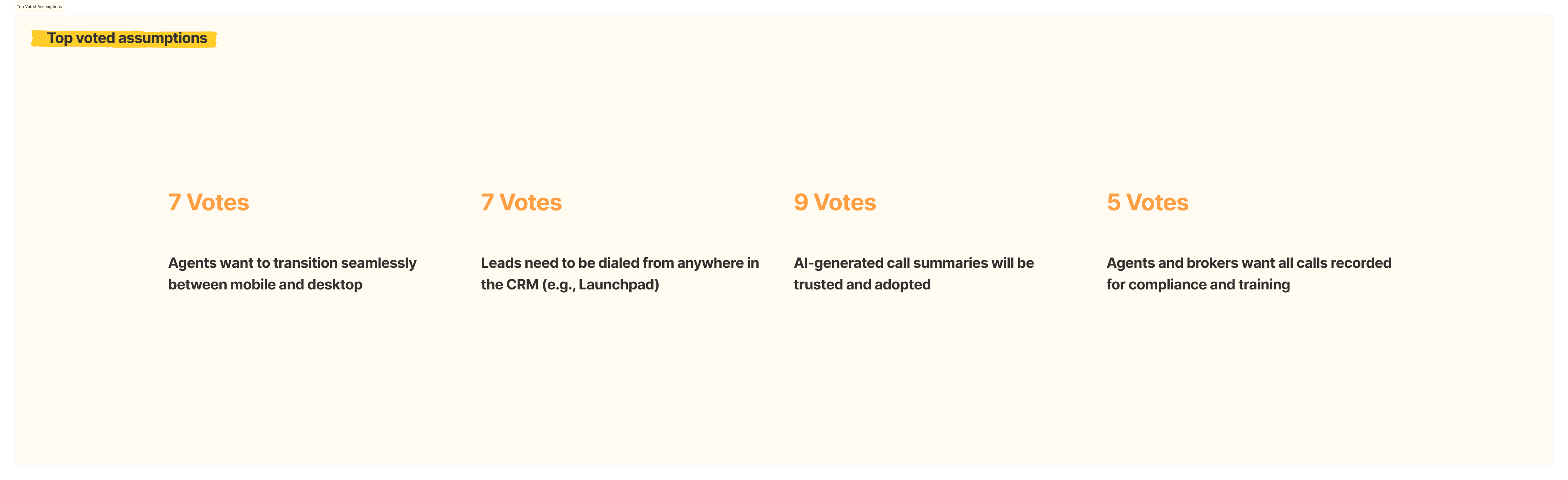 User feedback from user Anna Grace Vela