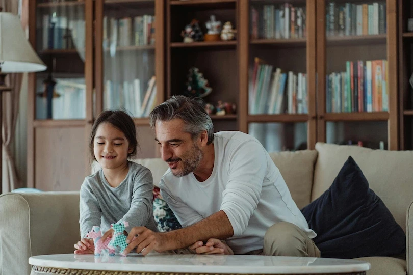 A person with his child