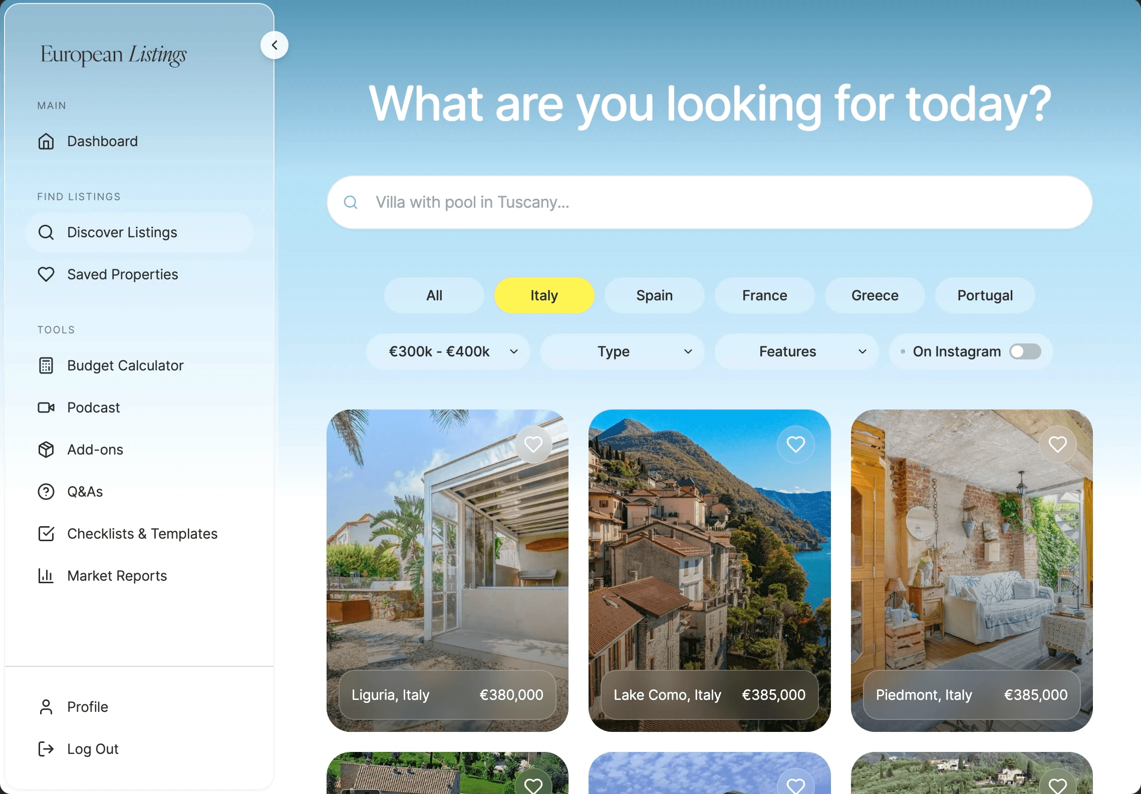 An image of Dreelio's dashboard
