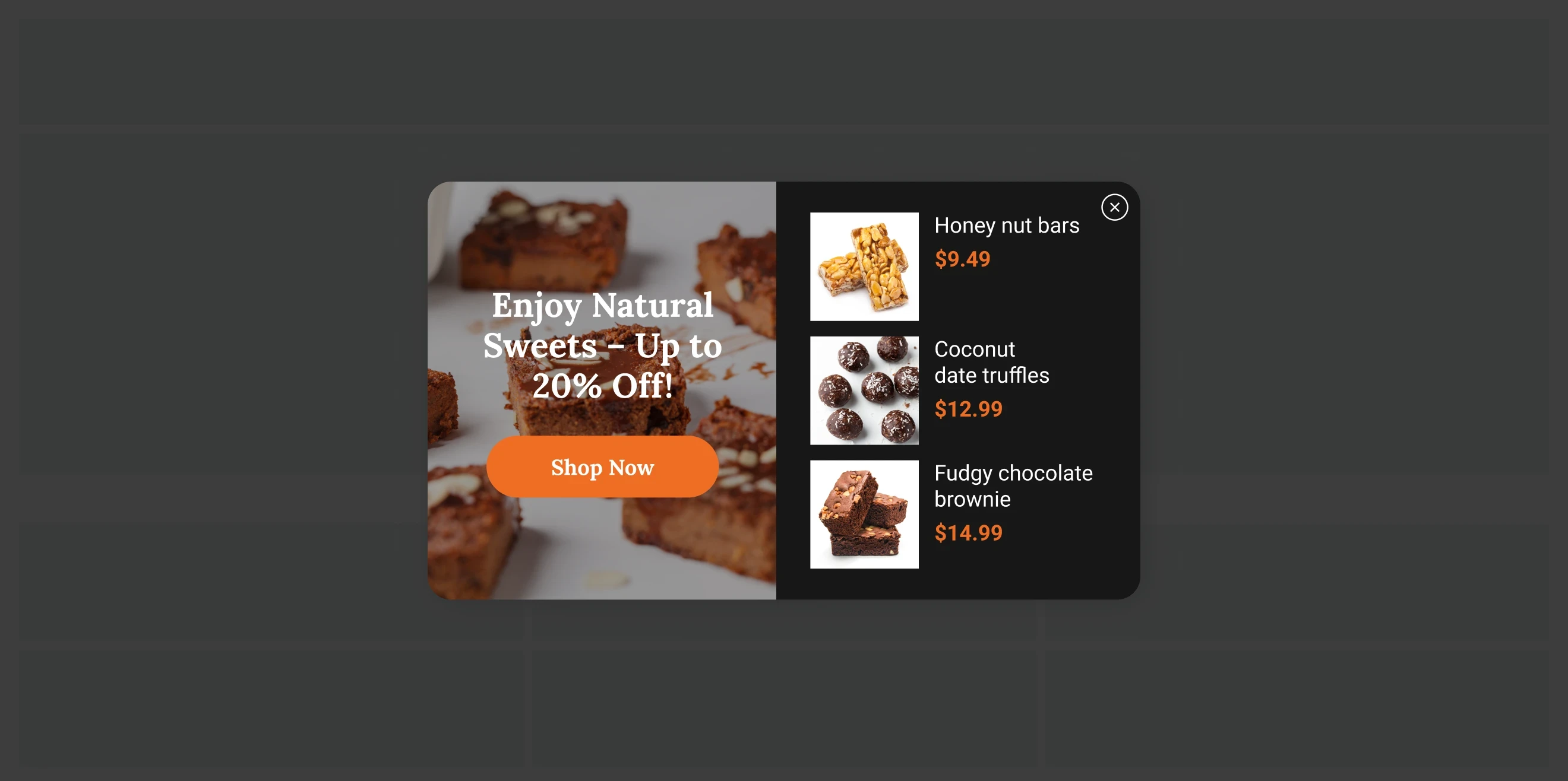 Claspo product downsell template with product recommendations
