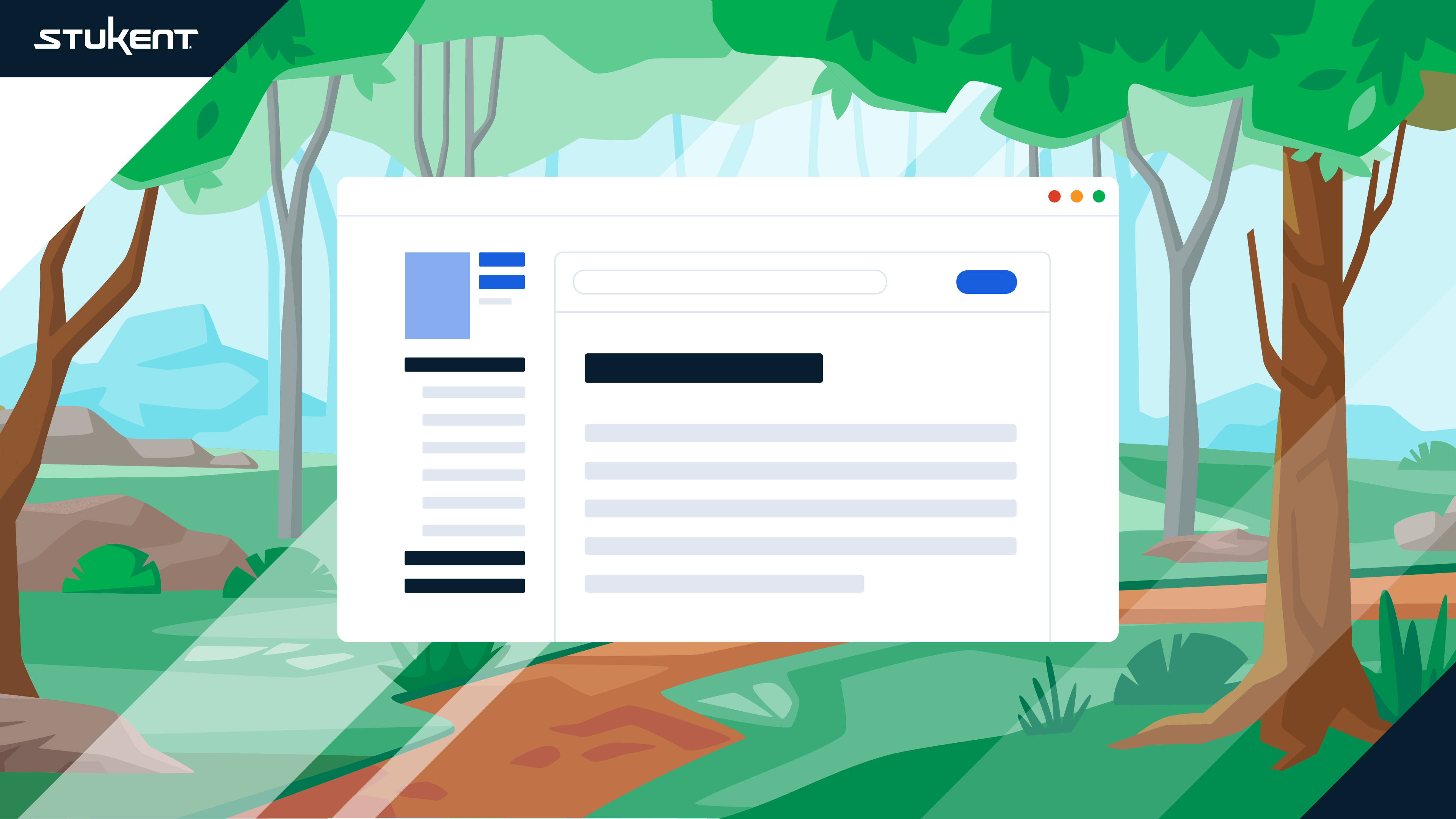 Digital screen in a forest