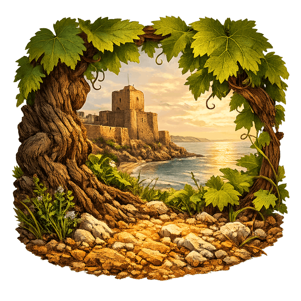 Detailed graphic of the Biferno wine region.