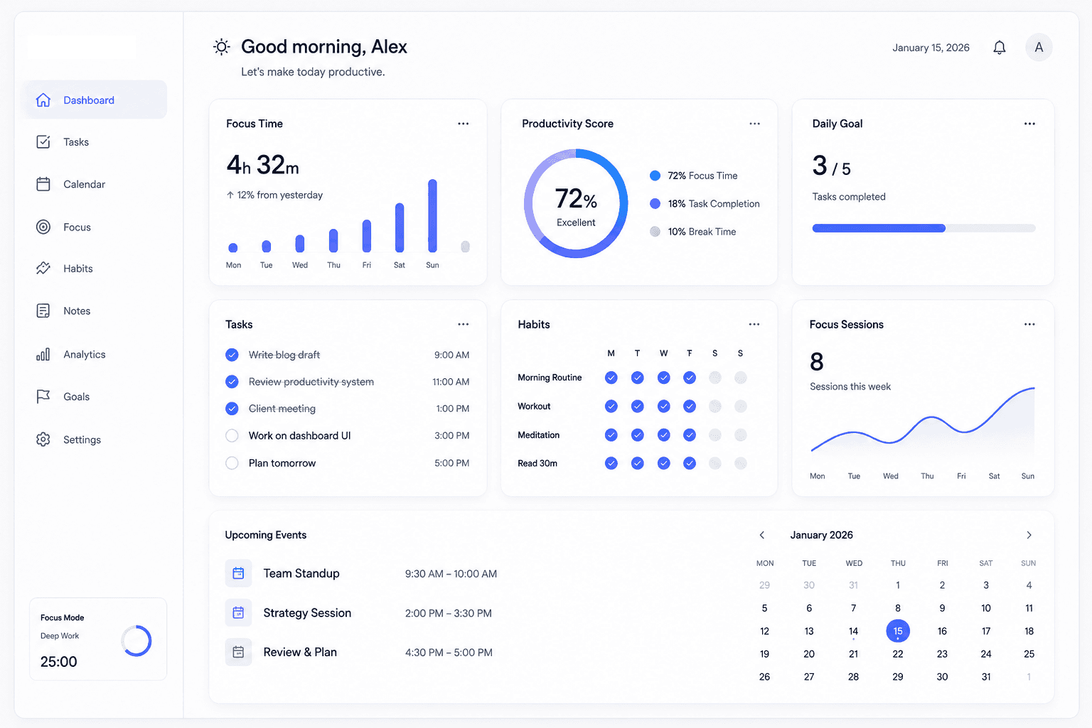 minimal dashboard