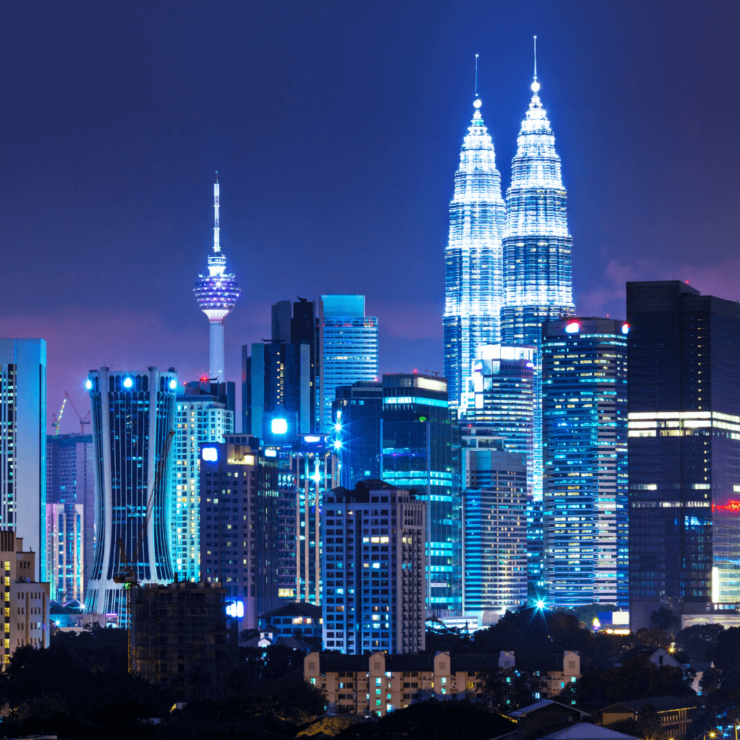 city travel night skyline