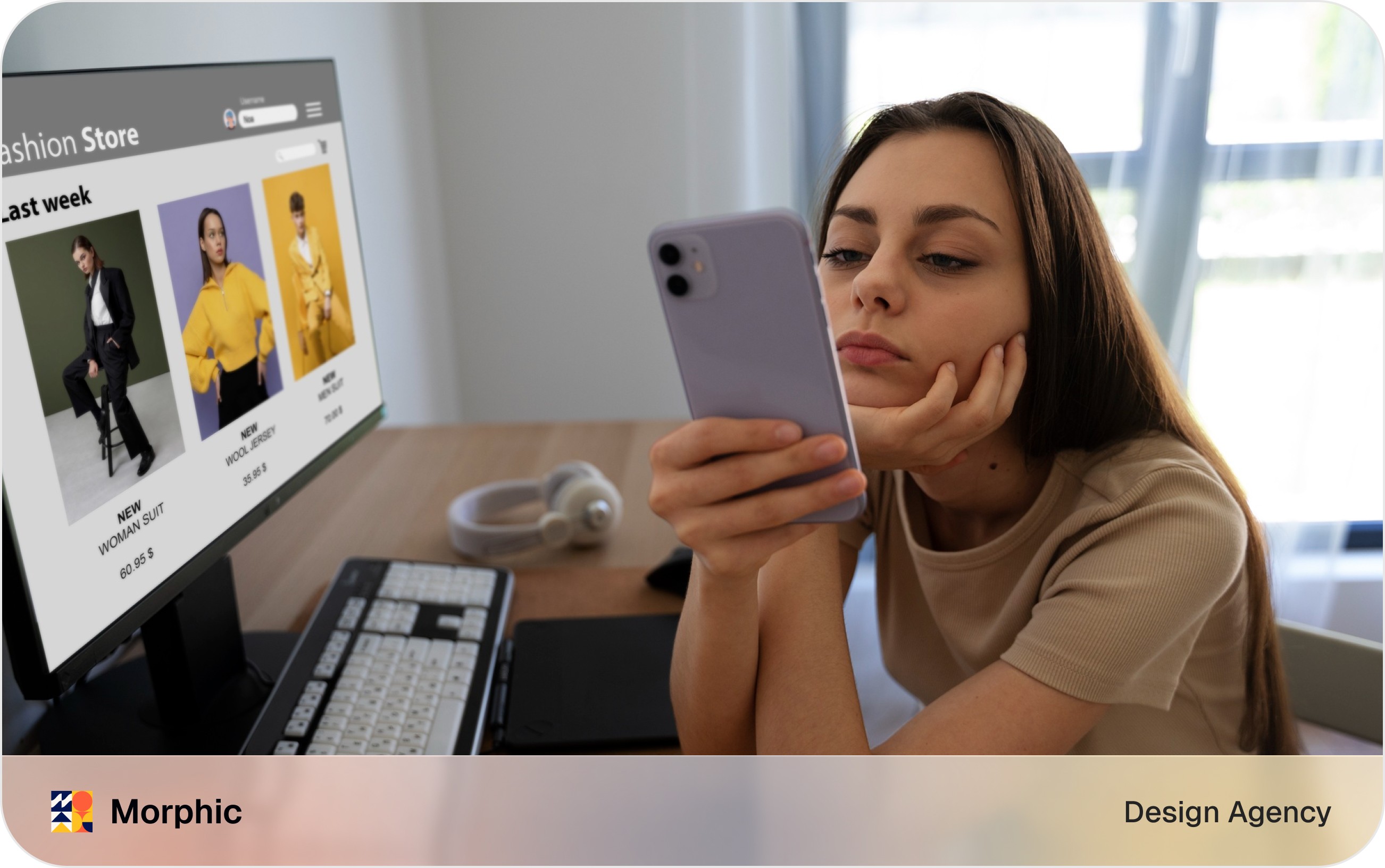 UGC versus professional evaluation behaviour photo showing a woman using a tablet in a realistic setting