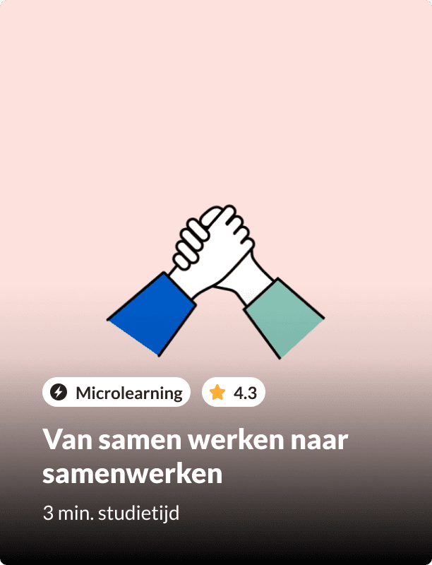 Learning: Van samen werken naar samenwerken