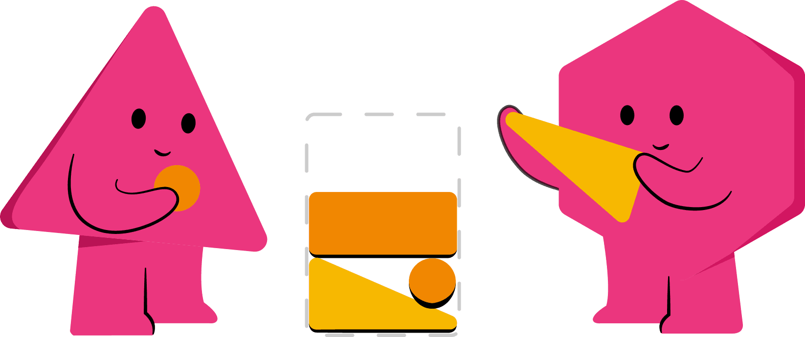 Illustratie van stap 3 van Design Thinking: Ideate, het bedenken van mogelijke oplossingen.