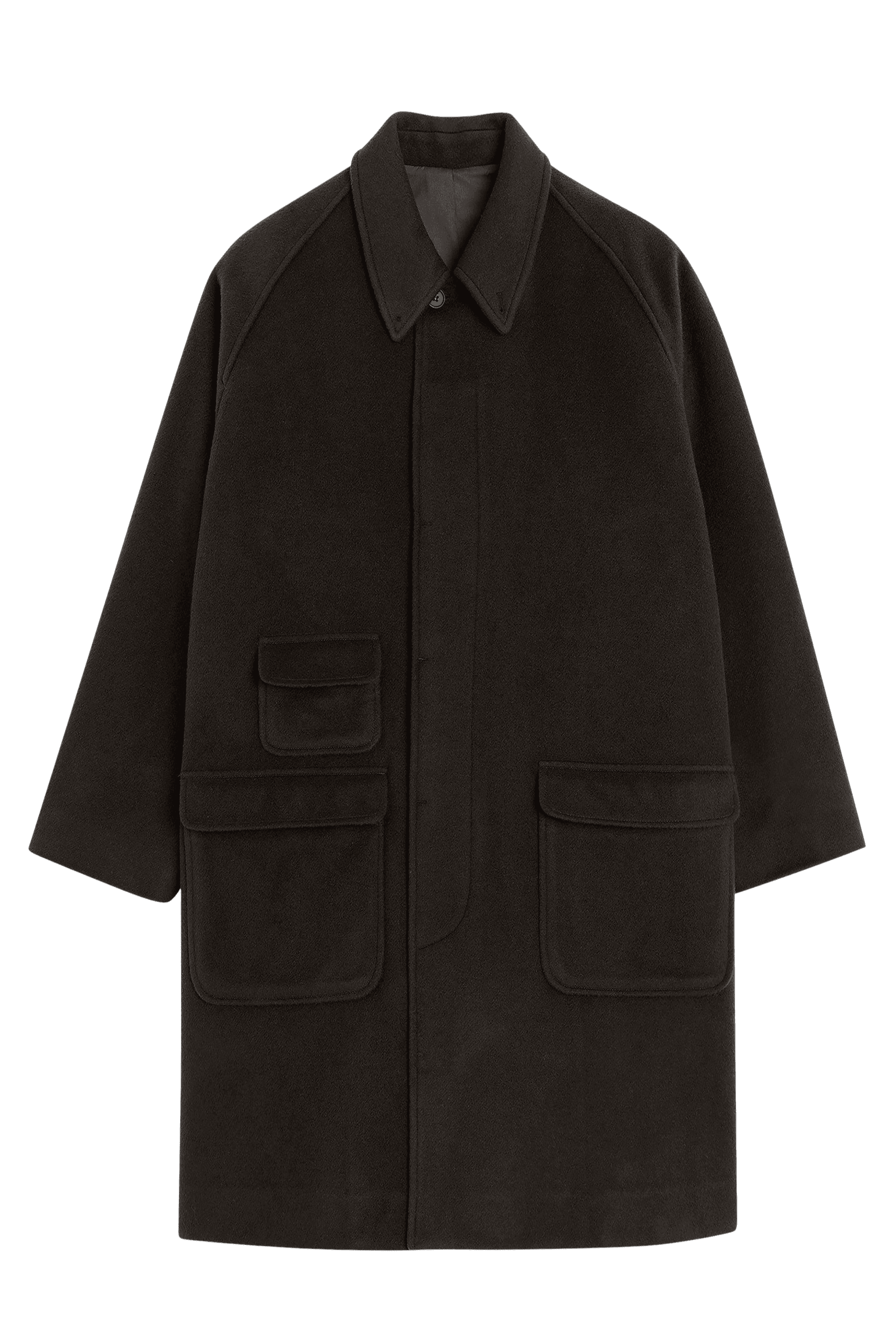 full shot of a deep brown coat