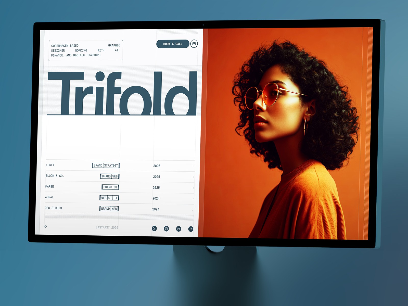 Trifold — 动效彩色作品集网站设计灵感