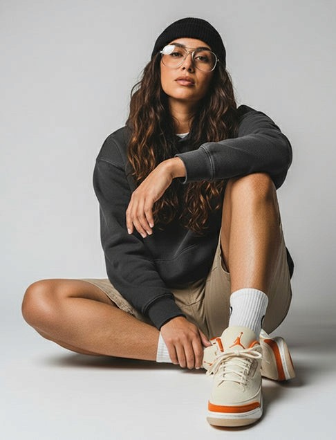 An image where a person wearing the product