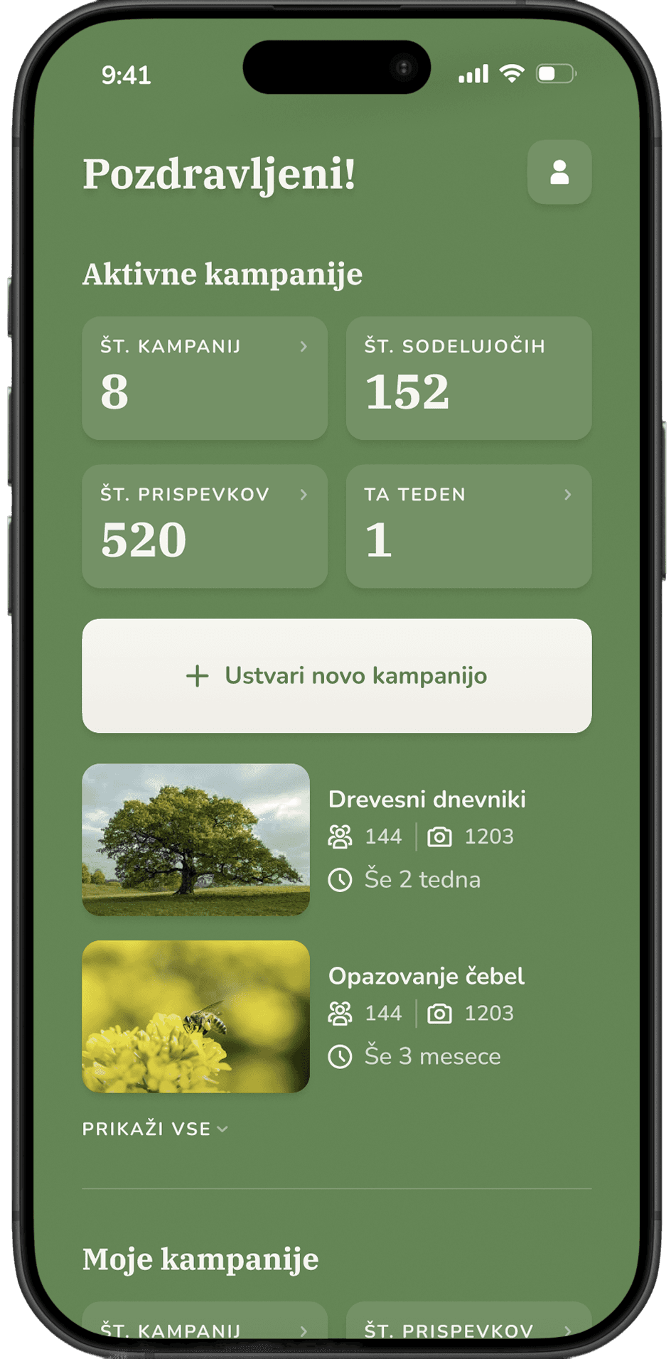 Zeleni prehod admin dashboard 1
