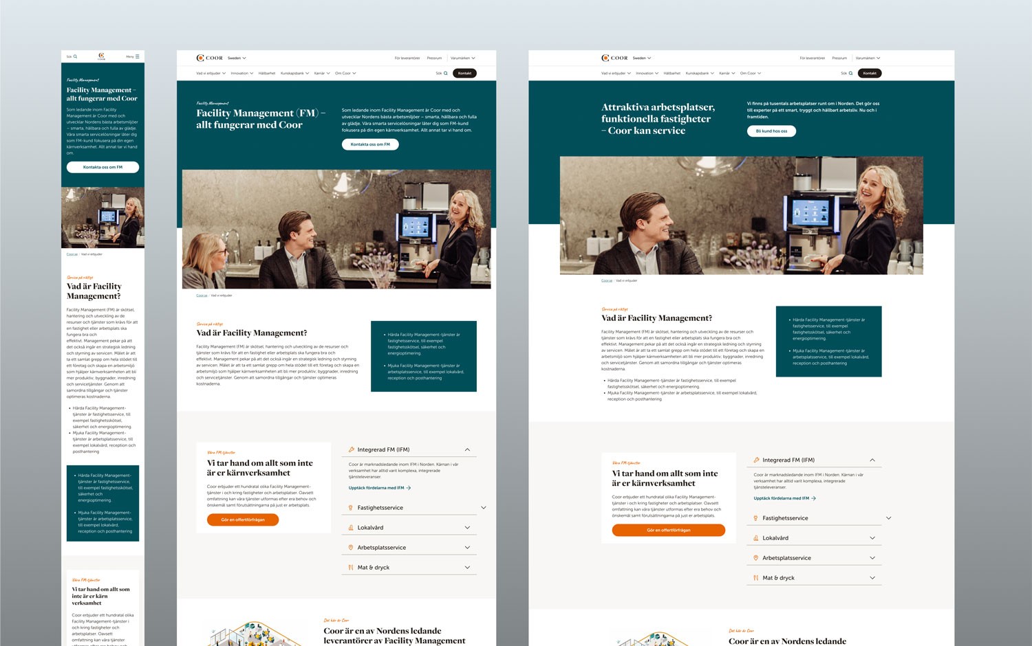 Coor's landing pages.