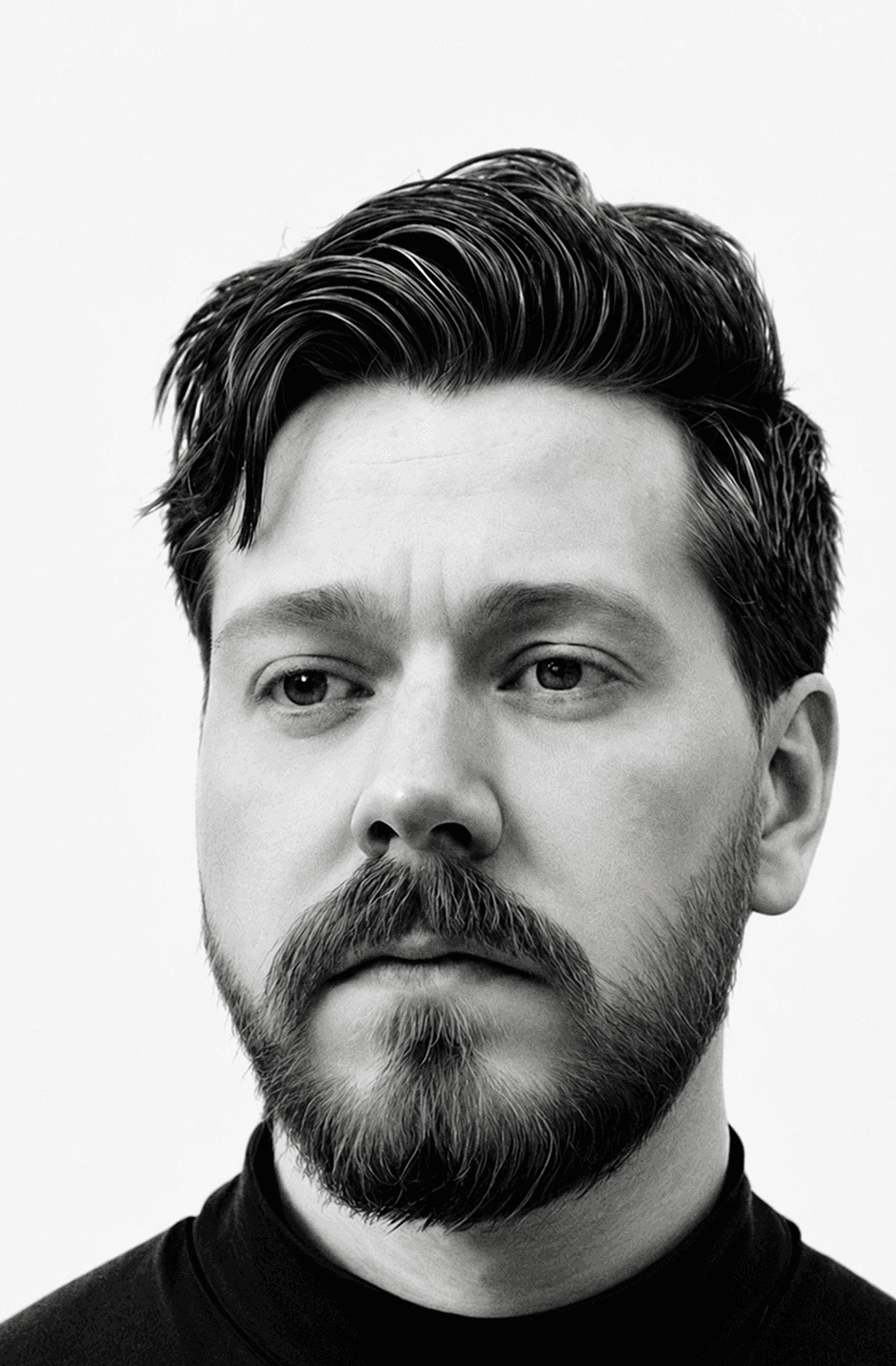 Grayscale client headshot