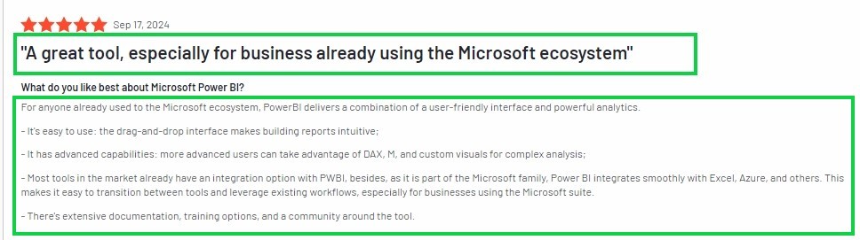 Power BI User Reviews