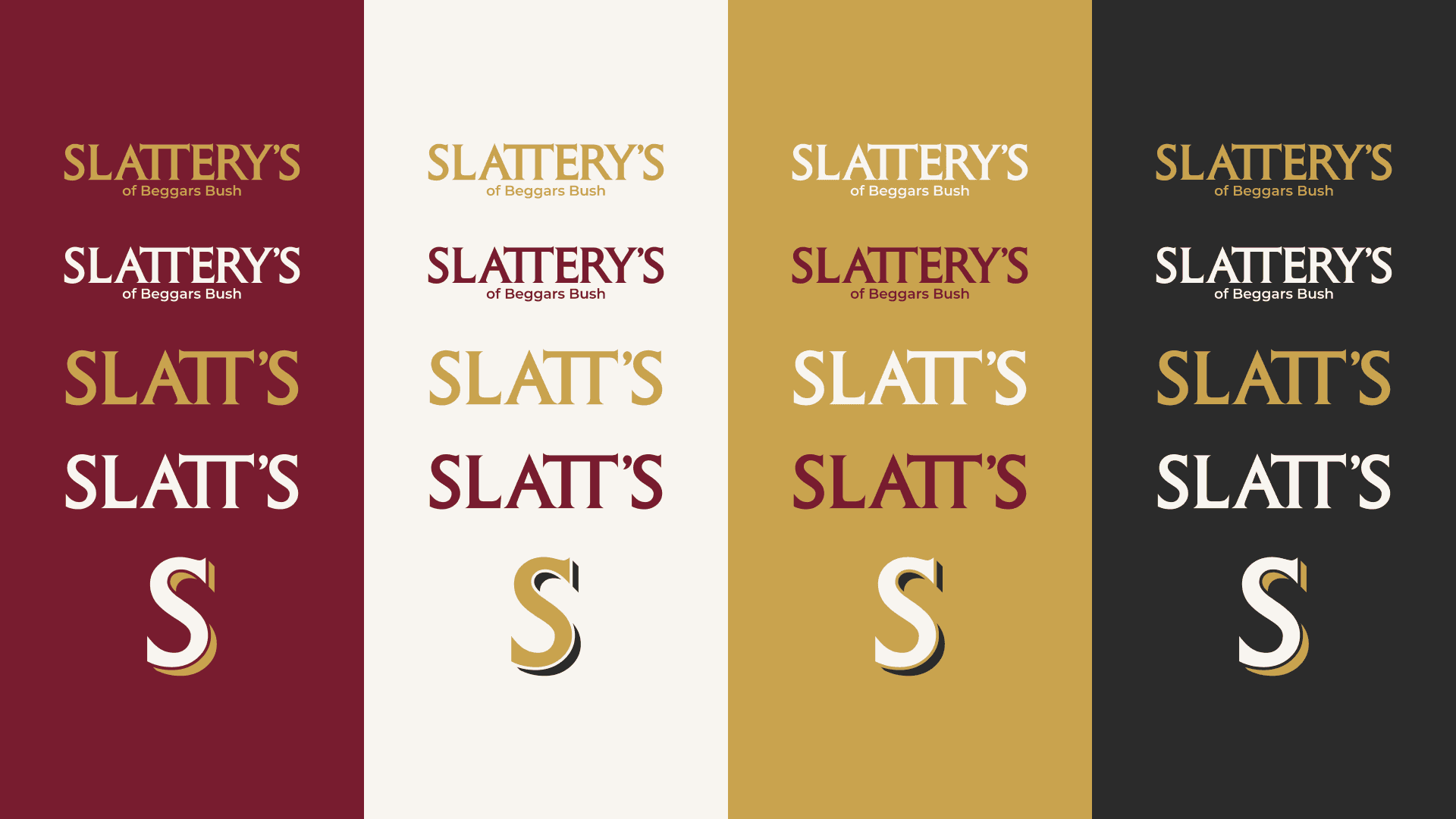 Colour Combinations for Slatterys bar in Dublin 4.