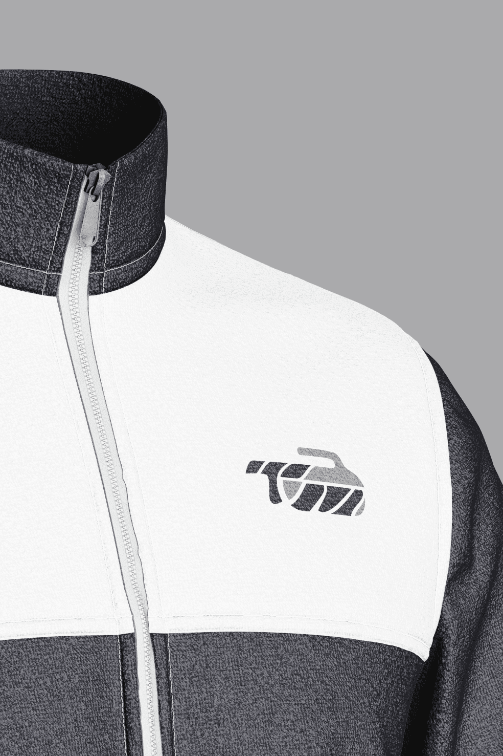 Stone arches stand in a foggy landscape.