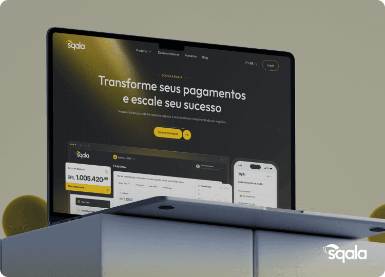 Four diverse professionals collaboratively working on a laptop, with one person pointing at the screen while others observe.