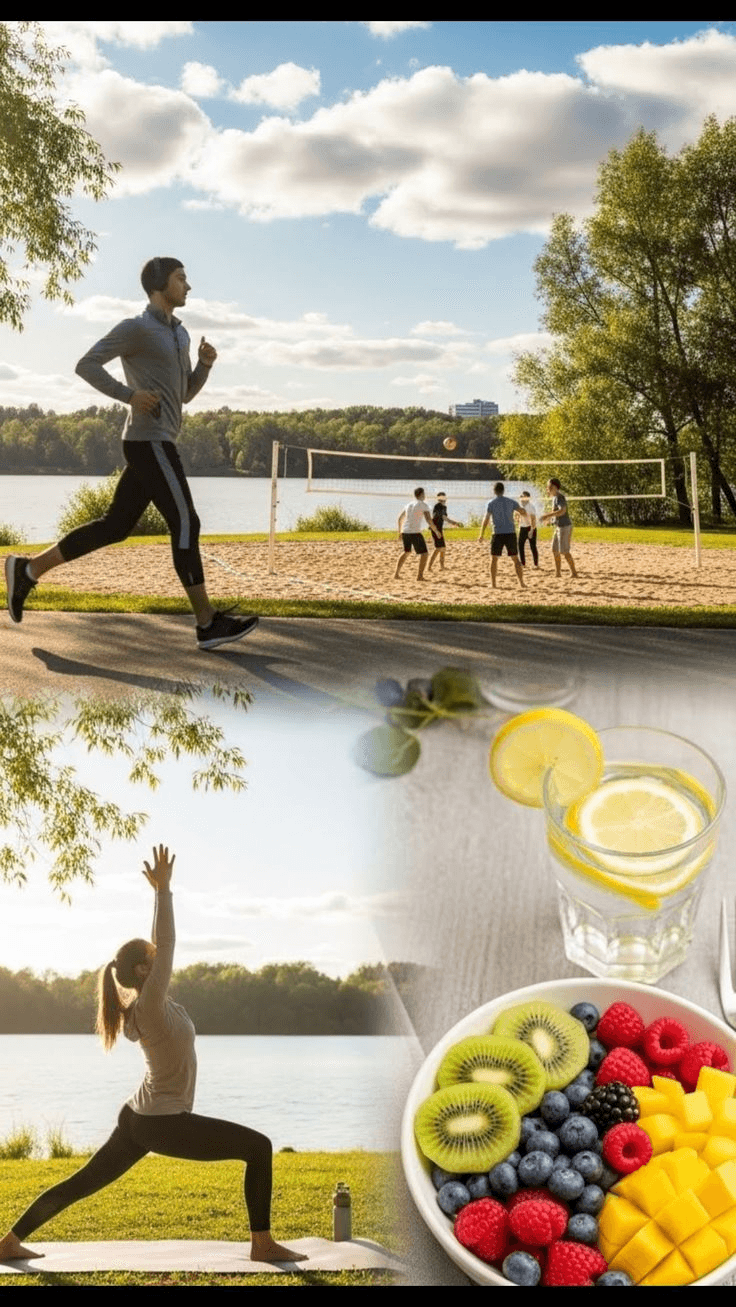 Athlete winning a race