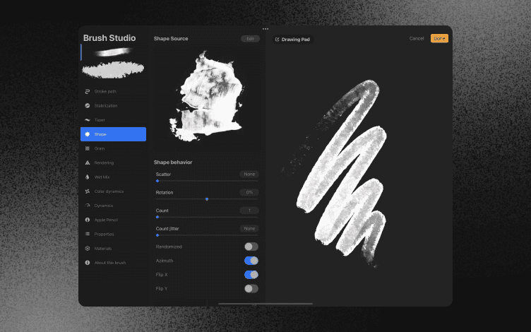 procreate interface