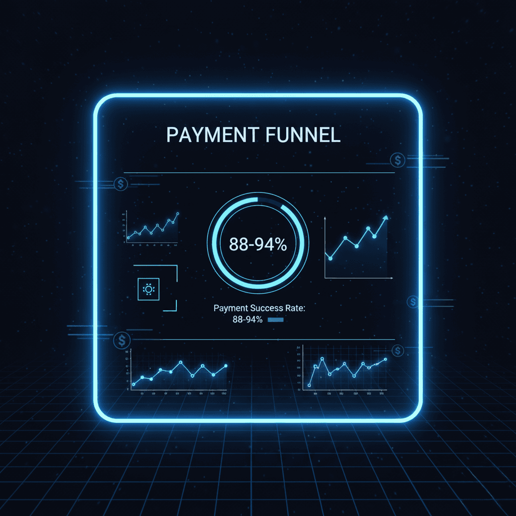 UAE iGaming payment success rate benchmark showing 88–94% performance.