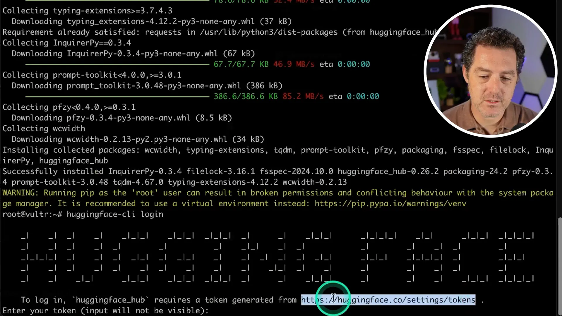 Generating Hugging Face token